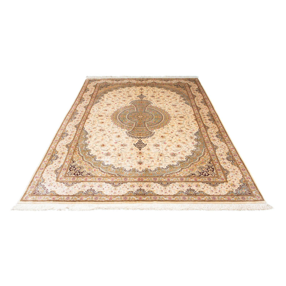 Alfombra persa - Ghom - 235 x 157 cm - beige