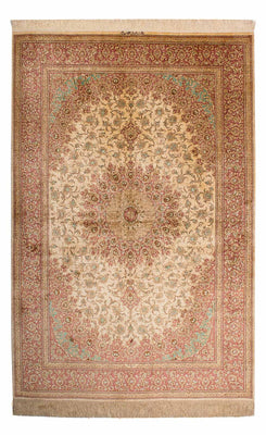 Alfombra persa - Ghom - 198 x 134 cm - beige