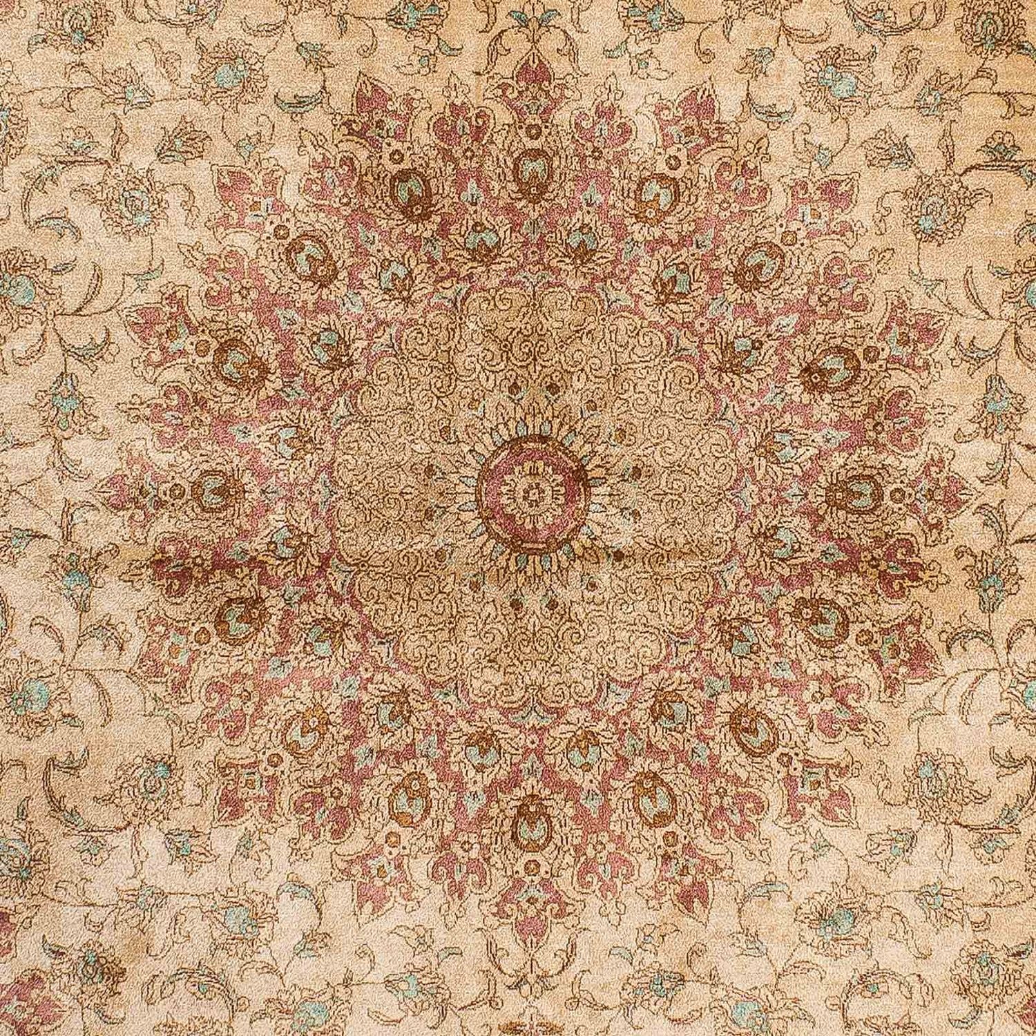 Alfombra persa - Ghom - 198 x 134 cm - beige