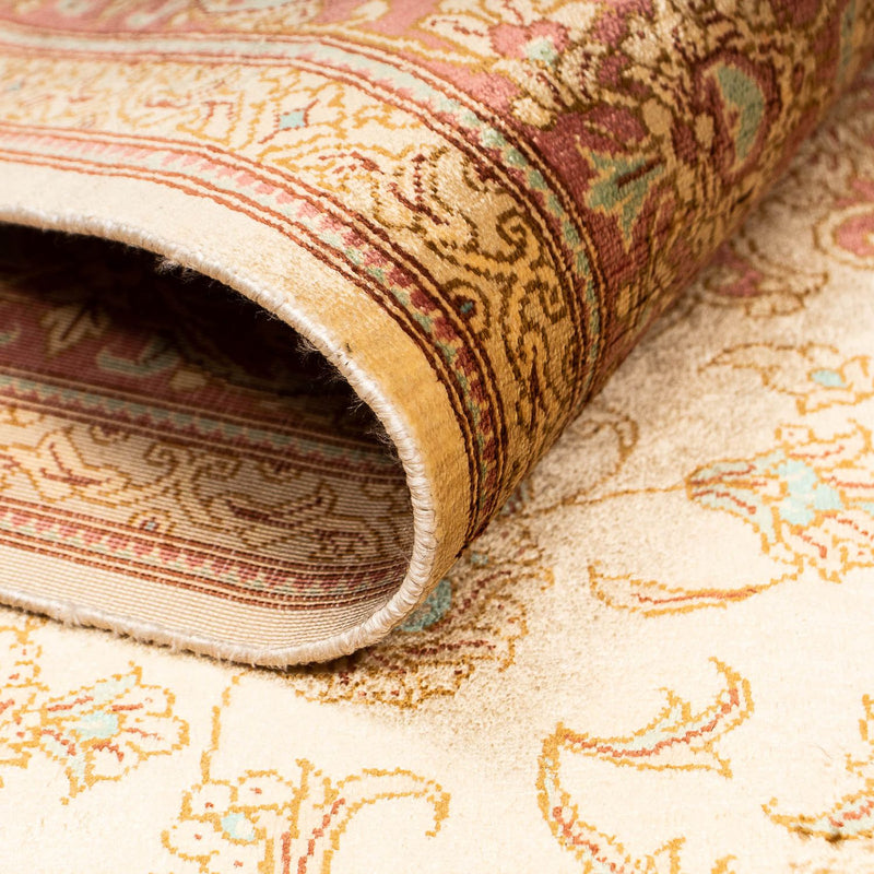 Alfombra persa - Ghom - 198 x 134 cm - beige