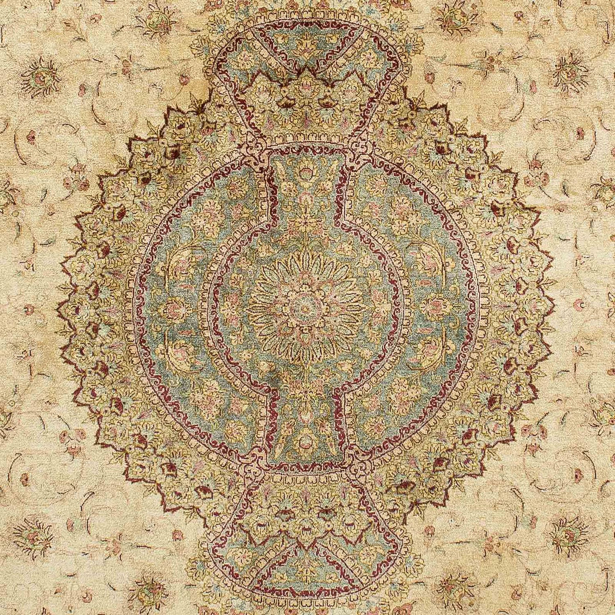 Alfombra de seda - Ghom Seda - Prima - 197 x 131 cm - beige