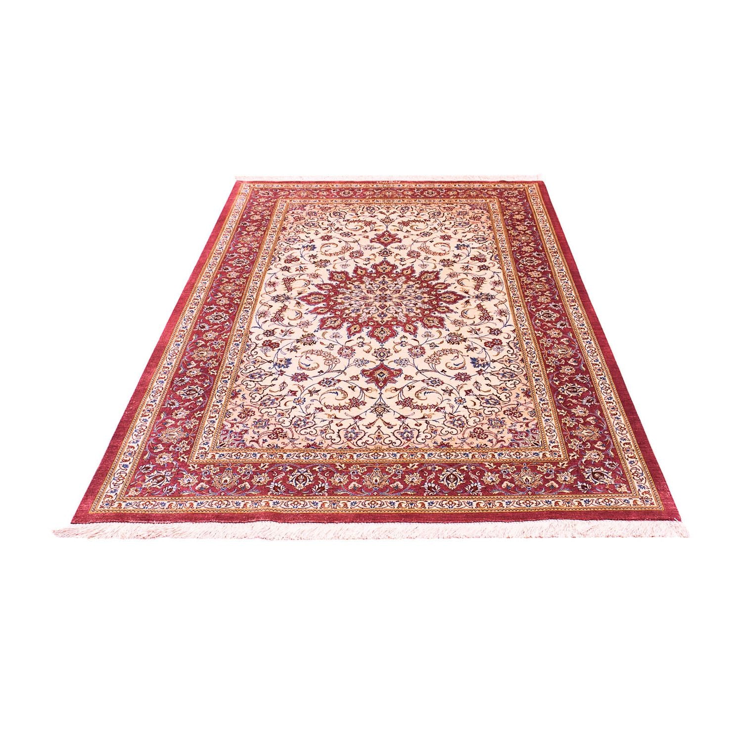 Alfombra de seda - Ghom Seda - Prima - 200 x 128 cm - beige