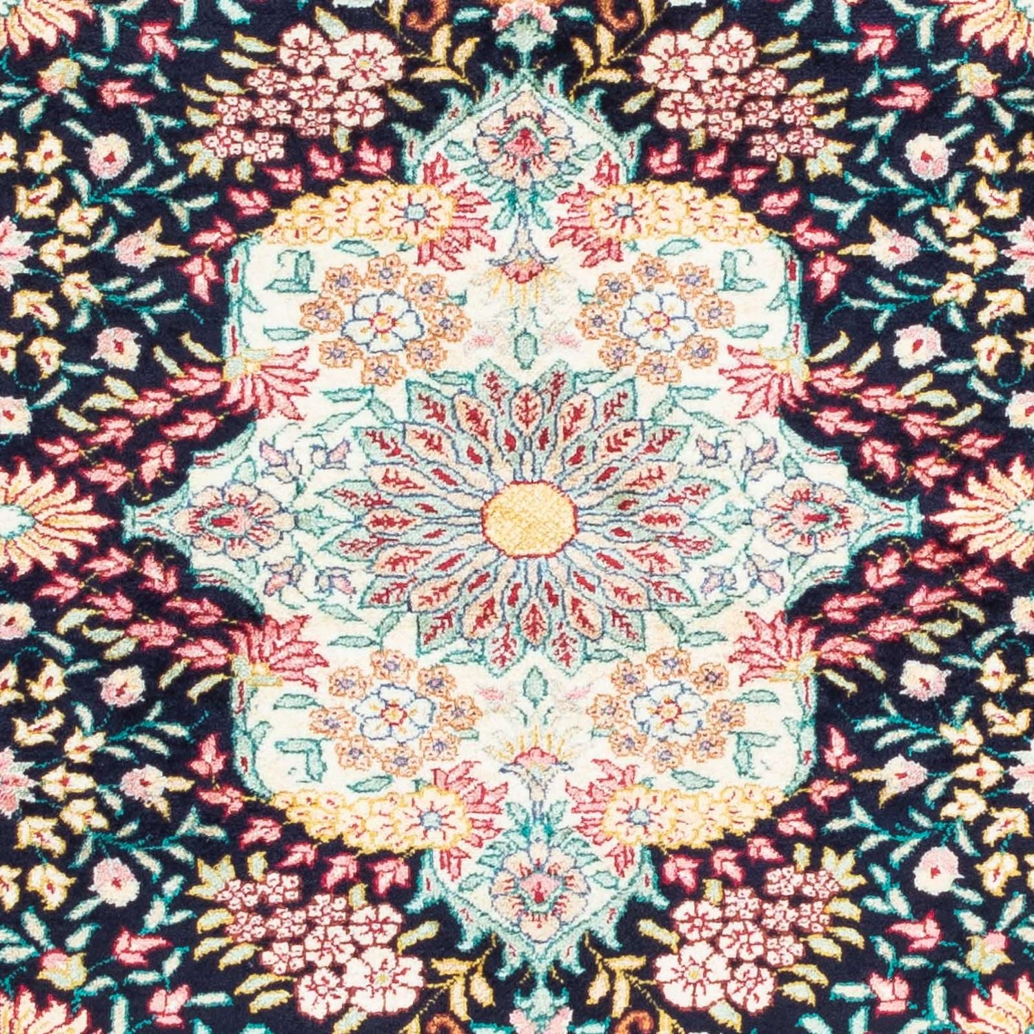 Alfombra persa - Ghom - 130 x 81 cm - beige