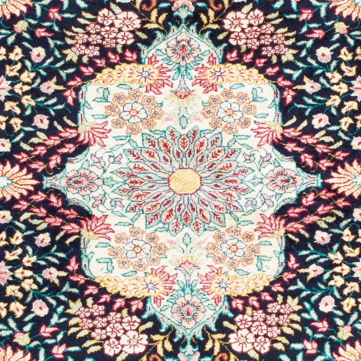 Alfombra persa - Ghom - 130 x 81 cm - beige