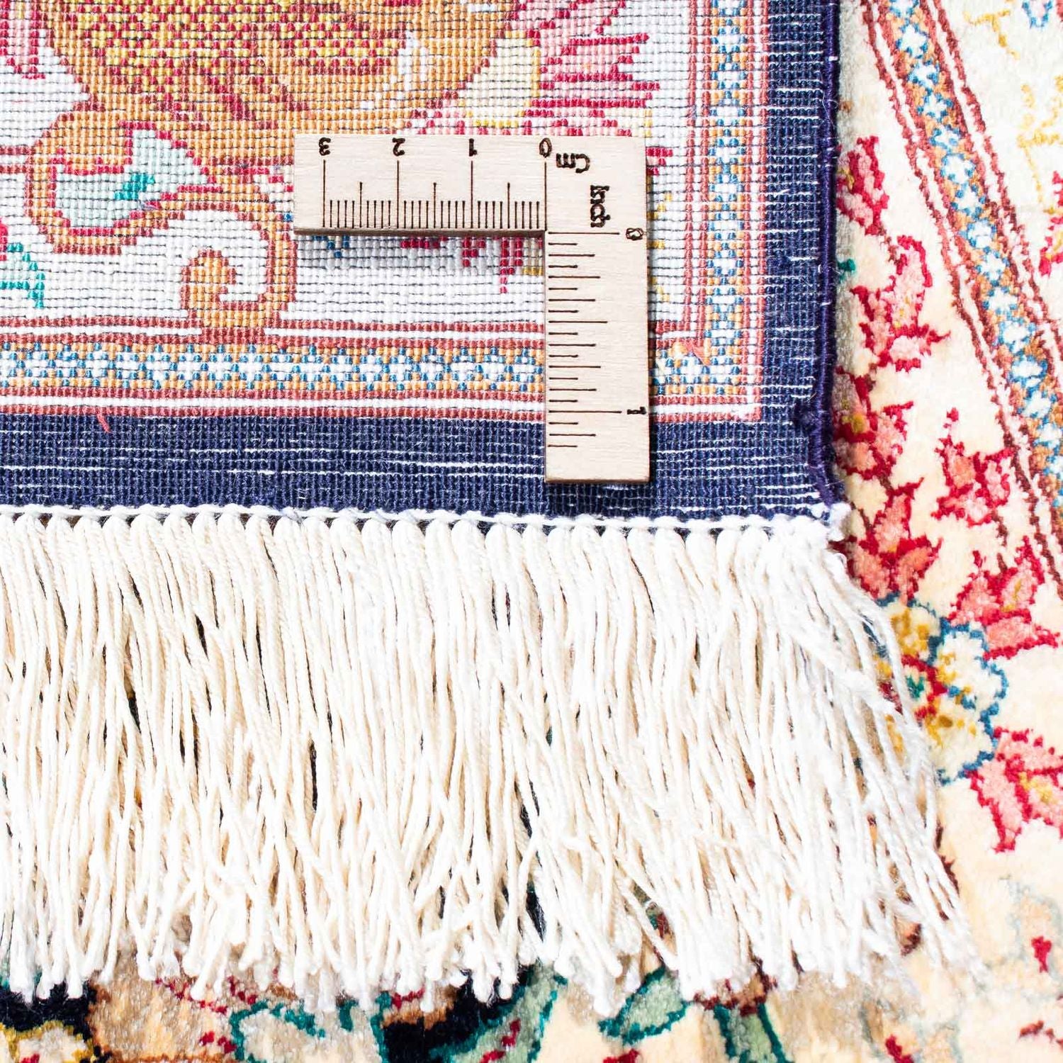 Alfombra persa - Ghom - 130 x 81 cm - beige