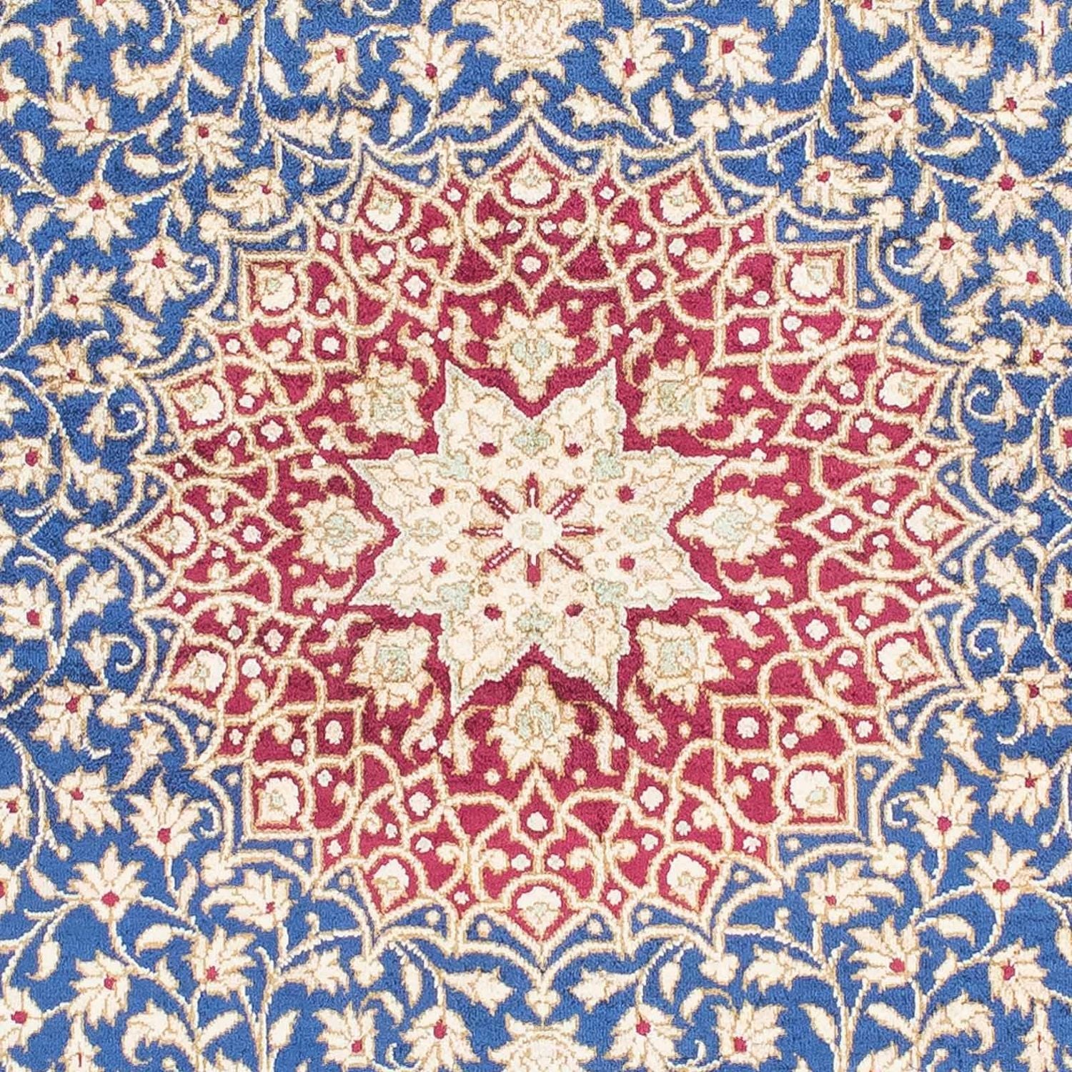 Alfombra persa - Ghom - 152 x 100 cm - azul oscuro