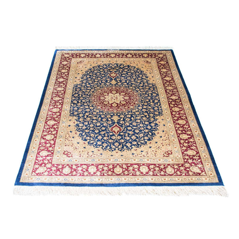 Alfombra persa - Ghom - 152 x 100 cm - azul oscuro