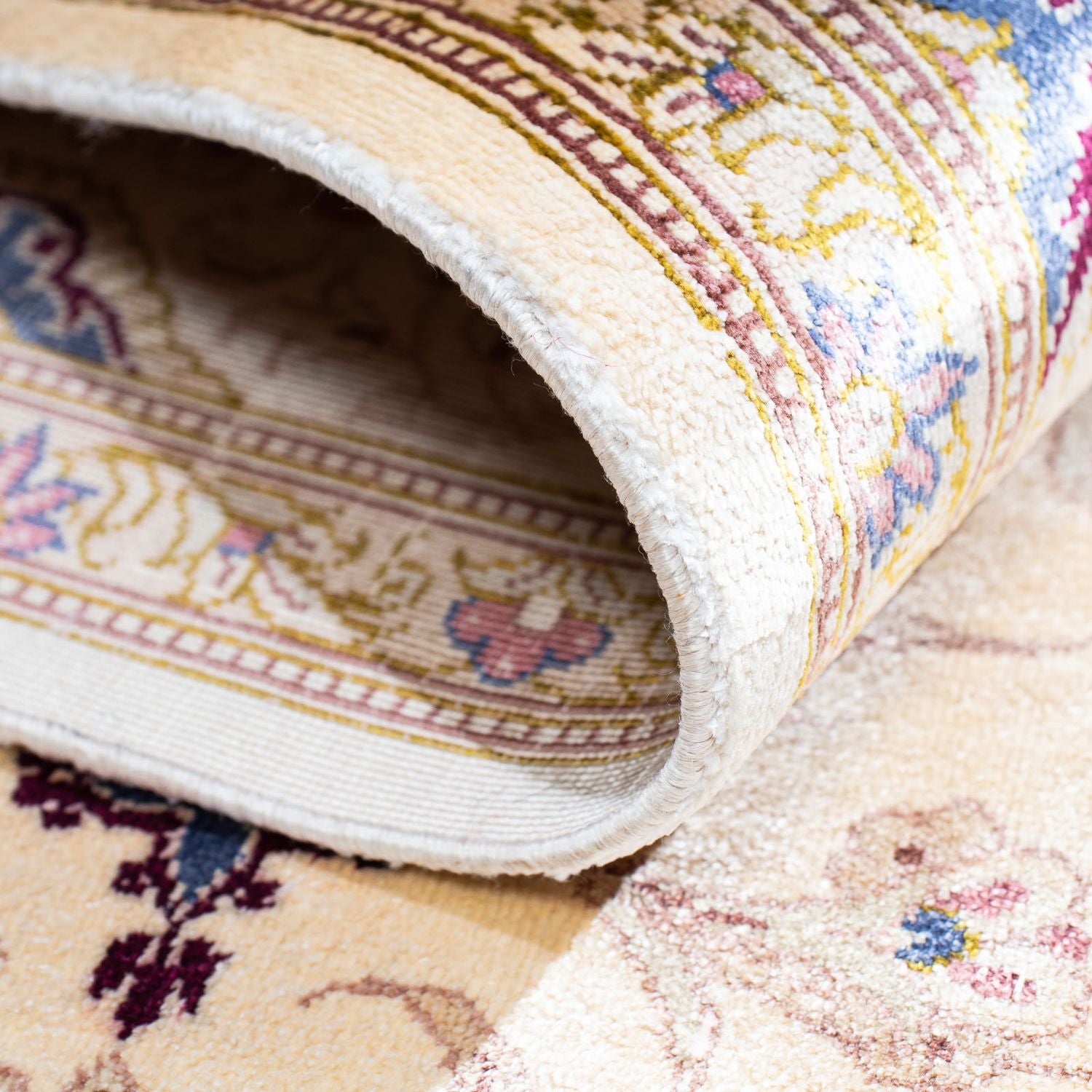 Alfombra persa - Ghom - 143 x 100 cm - beige