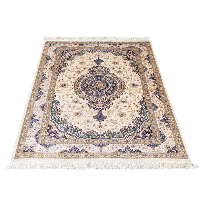 Alfombra persa - Ghom - 143 x 100 cm - beige