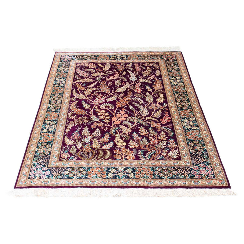 Alfombra persa - Ghom - 144 x 97 cm - púrpura