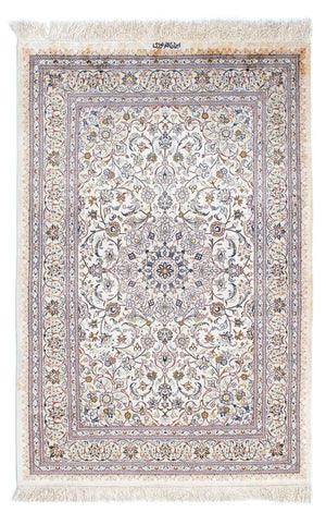 Alfombra persa - Ghom - 147 x 97 cm - beige
