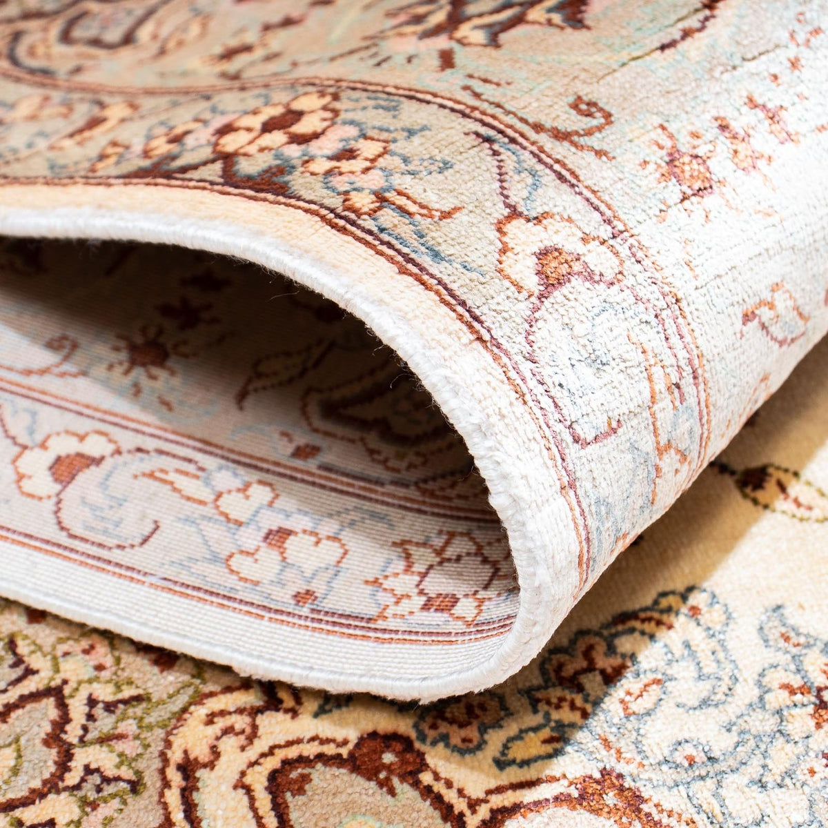 Alfombra persa - Ghom - 155 x 97 cm - beige