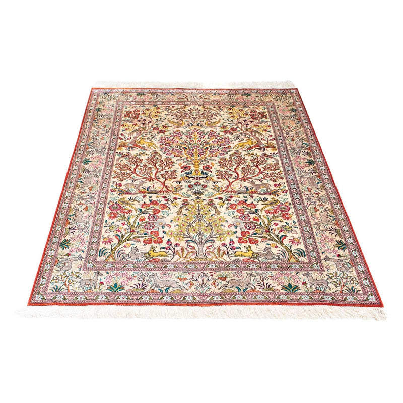 Alfombra persa - Ghom - 148 x 100 cm - beige