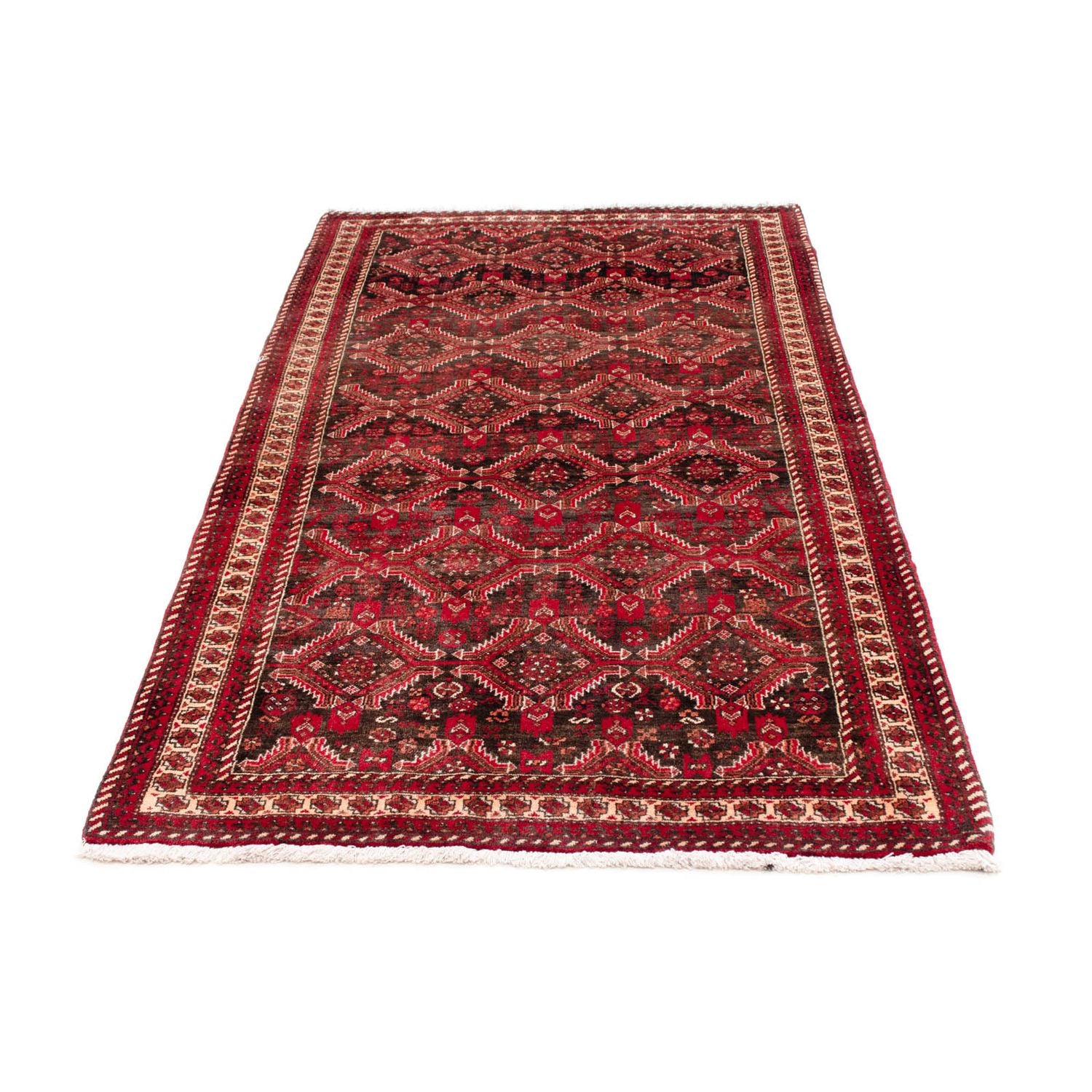 Alfombra de pasillo Alfombra Belutsch - 195 x 99 cm - rojo oscuro