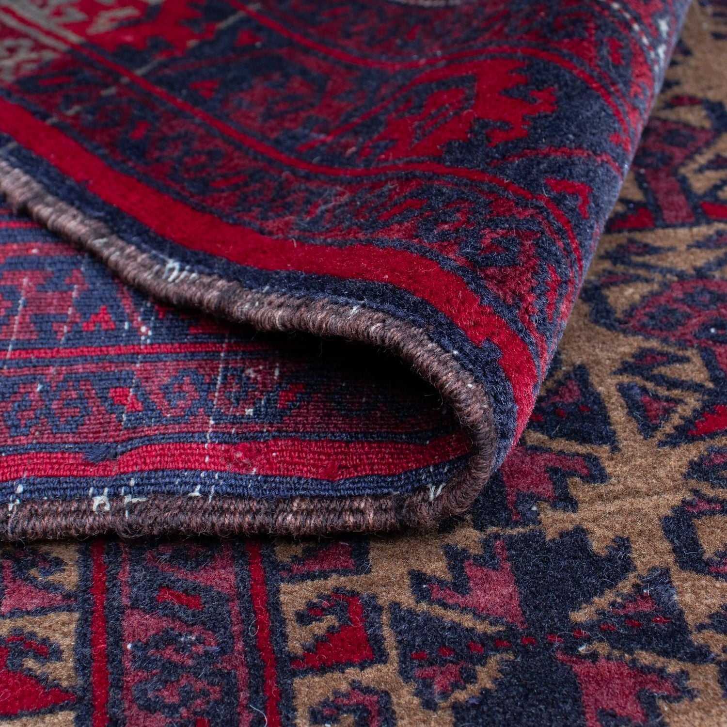 Alfombra Belutsch - 125 x 92 cm - rojo oscuro