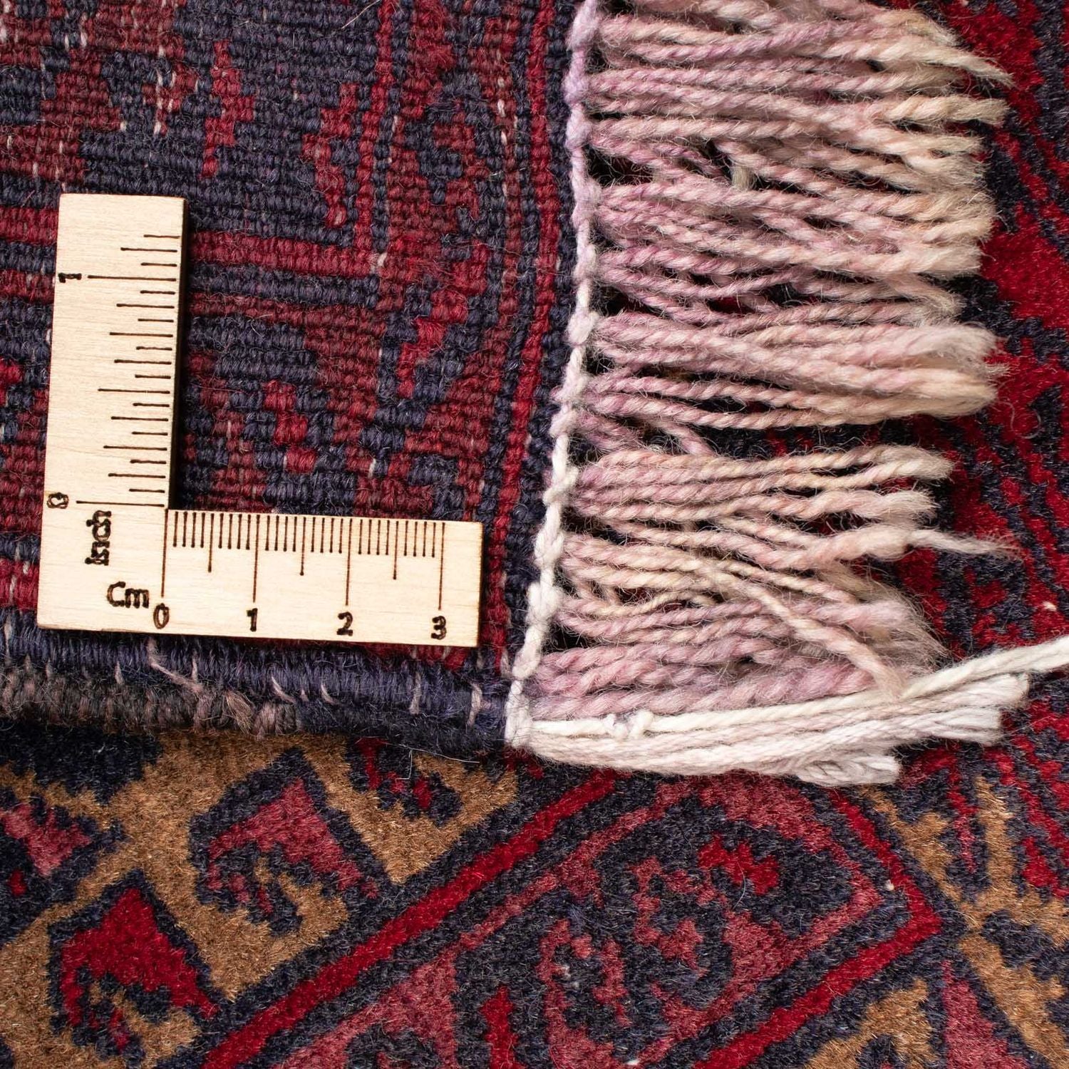 Alfombra Belutsch - 125 x 92 cm - rojo oscuro