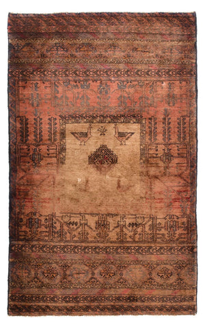 Alfombra Belutsch - 172 x 105 cm - marrón