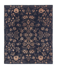 Alfombra oriental - 300 x 246 cm - azul oscuro