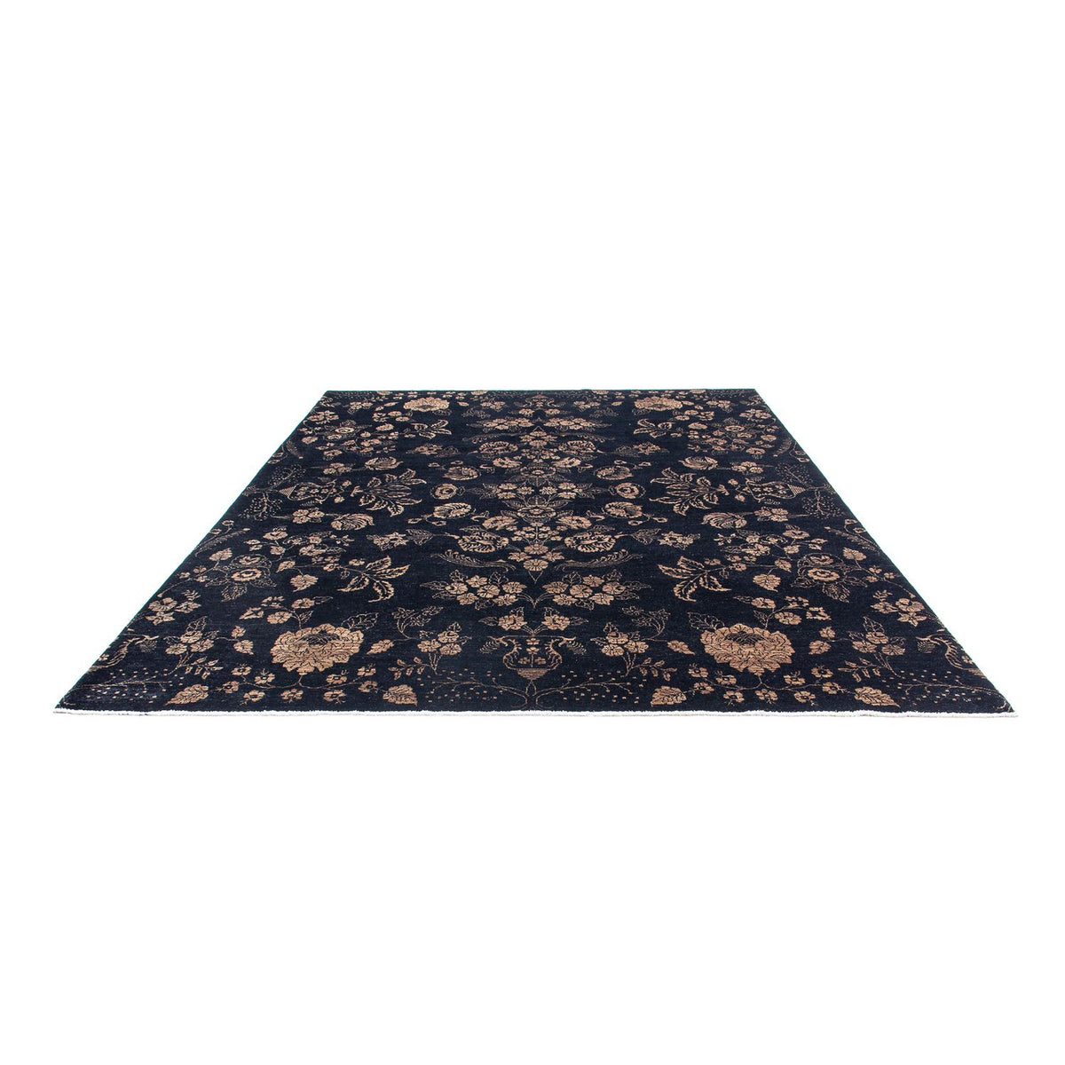 Alfombra oriental - 300 x 246 cm - azul oscuro