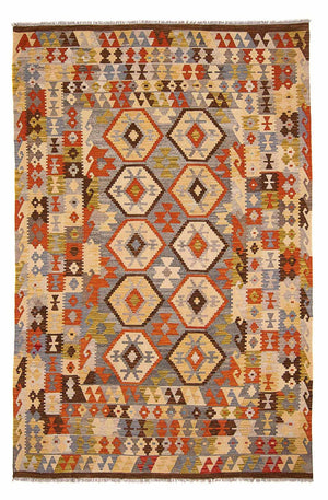 Alfombra Kelim - Splash - 300 x 200 cm - multicolor