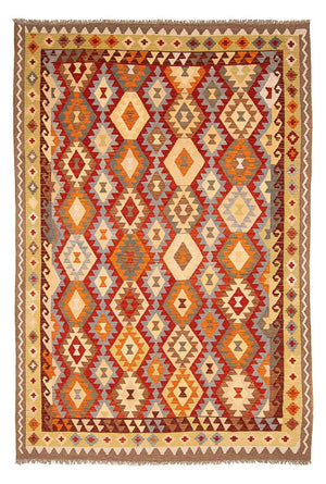 Alfombra Kelim - Splash - 296 x 195 cm - multicolor