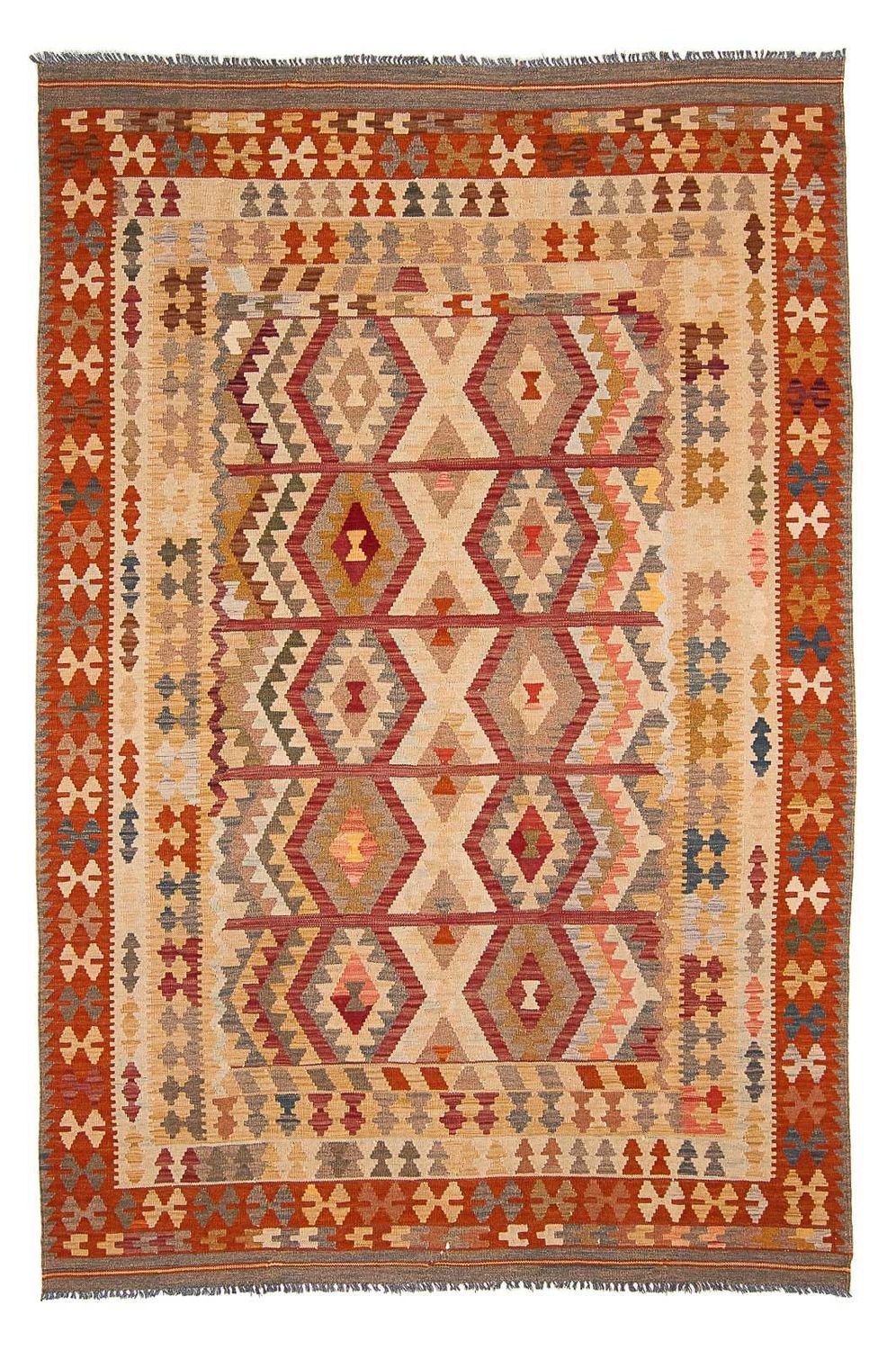 Alfombra Kelim - Splash - 301 x 204 cm - beige
