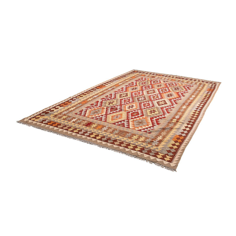 Alfombra Kelim - Splash - 297 x 200 cm - marrón claro