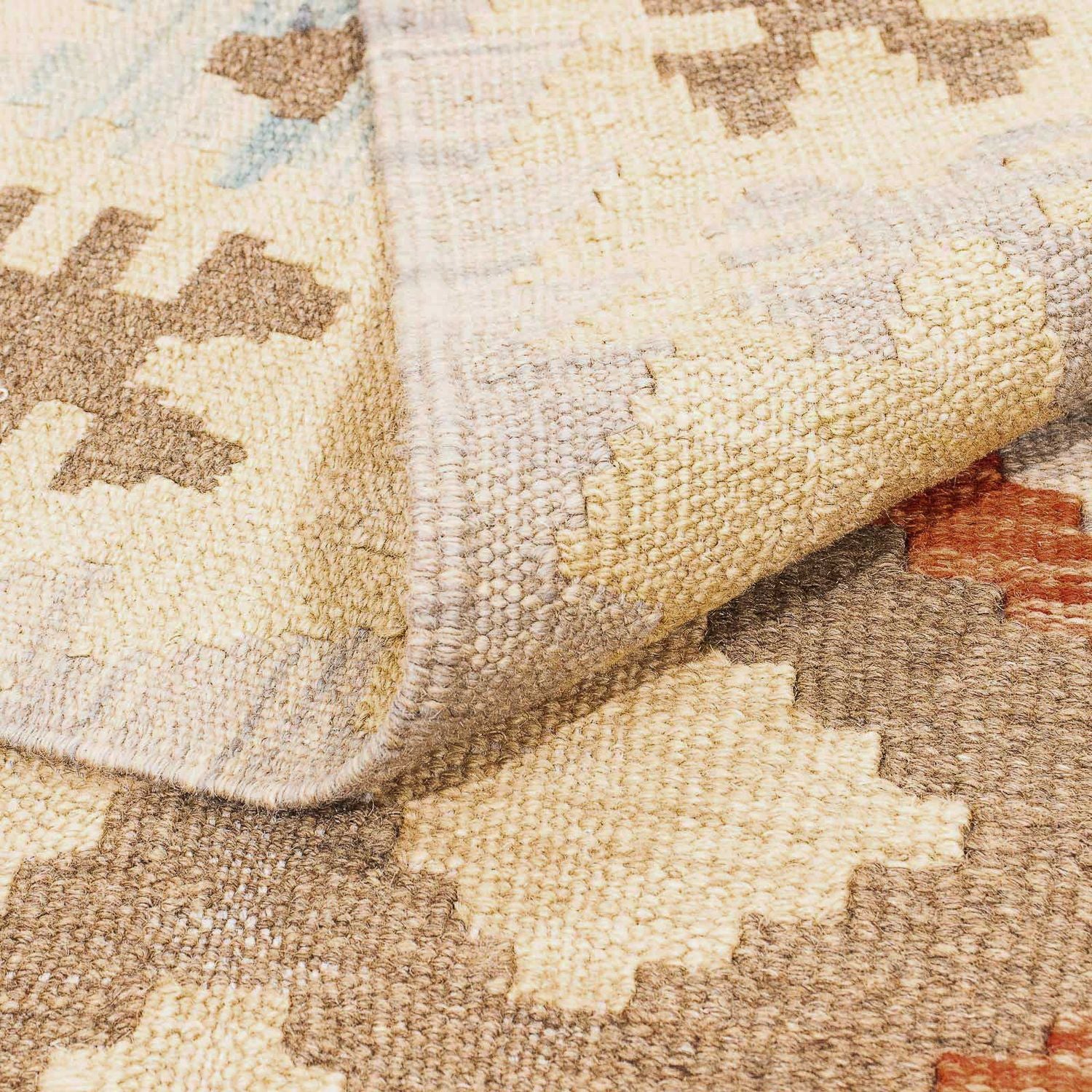 Alfombra Kelim - Splash - 285 x 198 cm - beige
