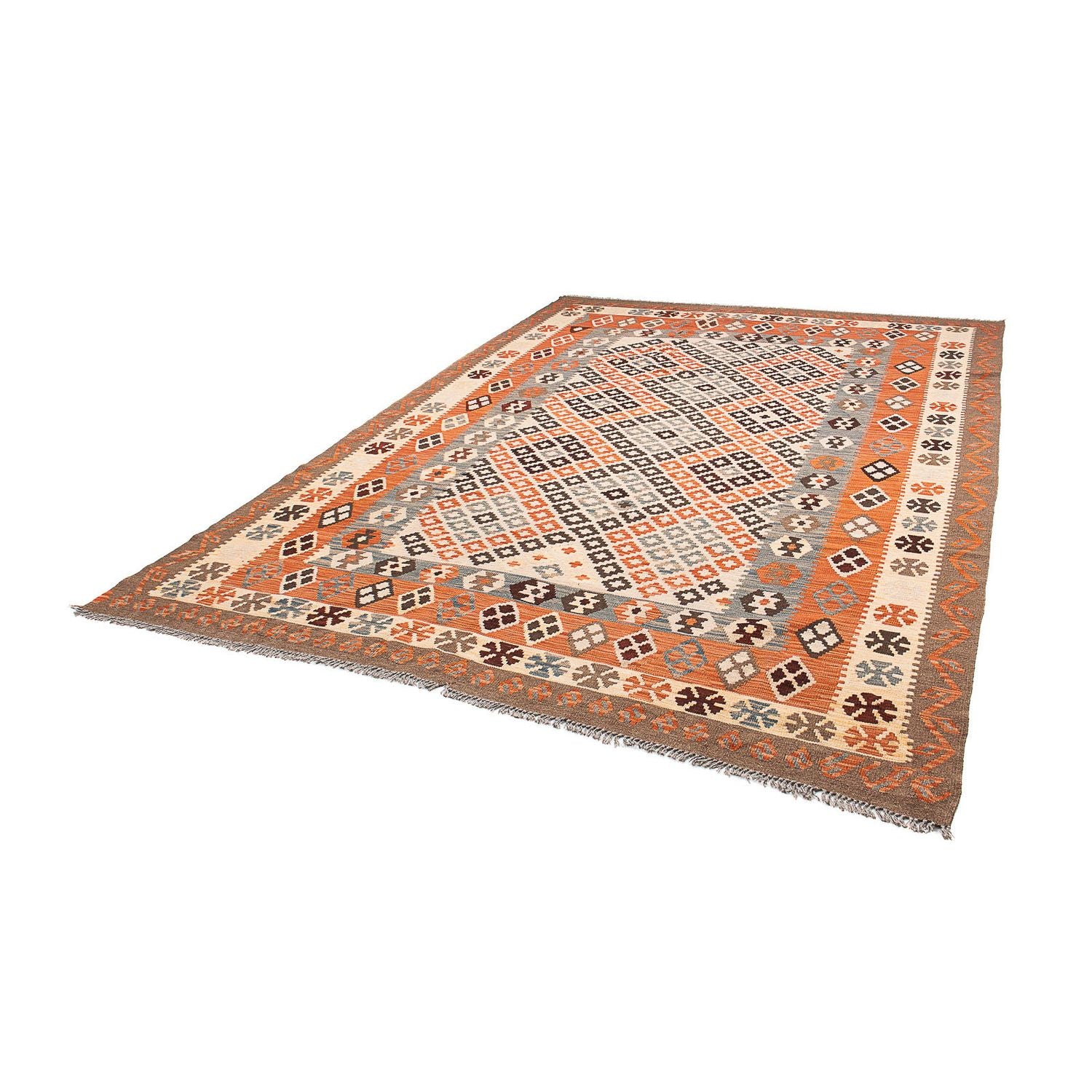 Alfombra Kelim - Splash - 292 x 207 cm - multicolor
