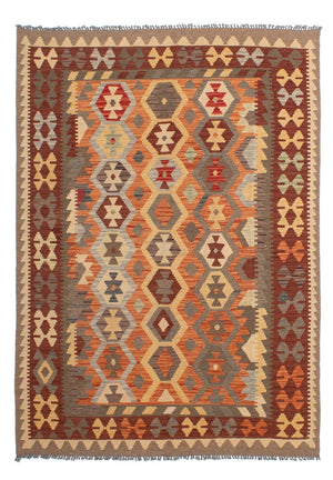 Alfombra Kelim - Splash - 205 x 149 cm - multicolor
