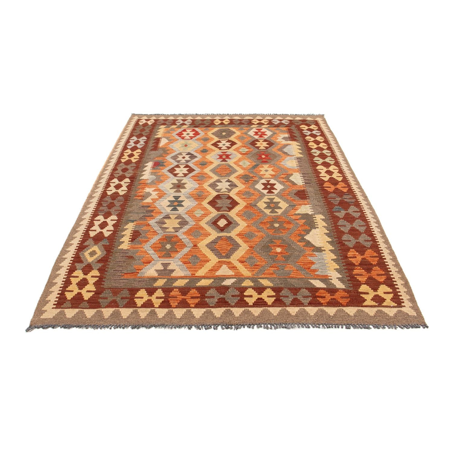 Alfombra Kelim - Splash - 205 x 149 cm - multicolor