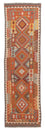 Alfombra de pasillo Alfombra Kelim - Splash - 296 x 76 cm - rojo claro