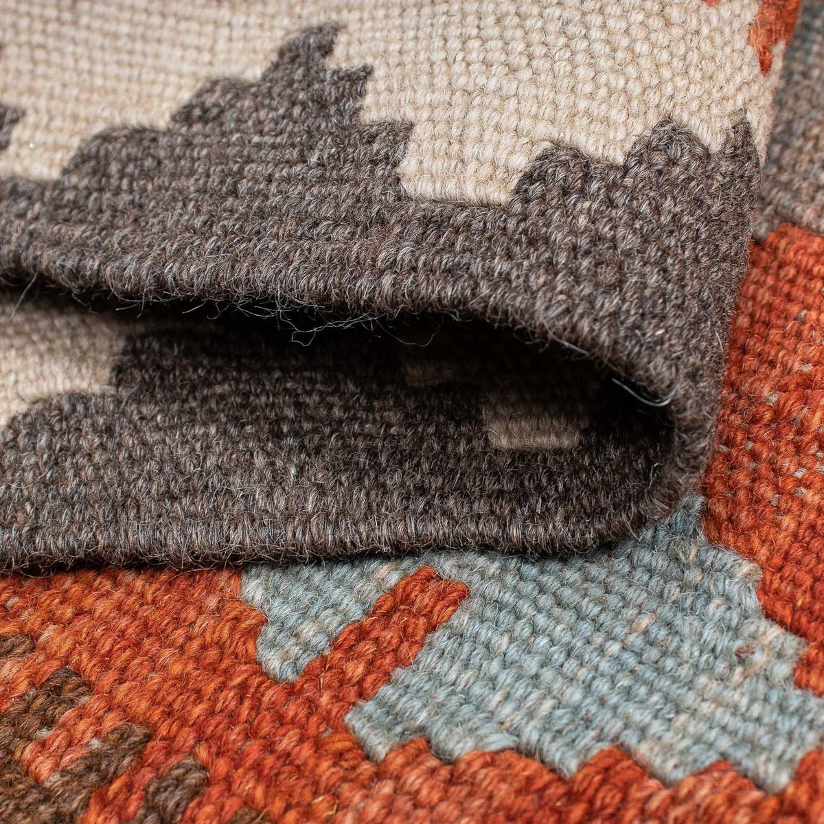 Alfombra de pasillo Alfombra Kelim - Splash - 296 x 76 cm - rojo claro