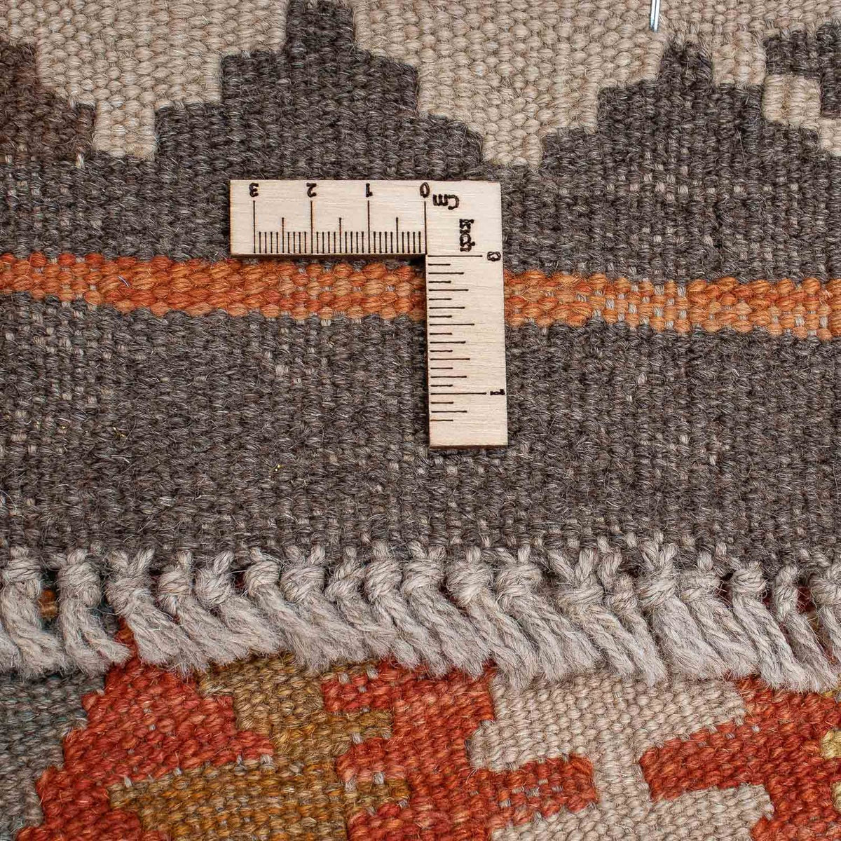 Alfombra de pasillo Alfombra Kelim - Splash - 296 x 76 cm - rojo claro