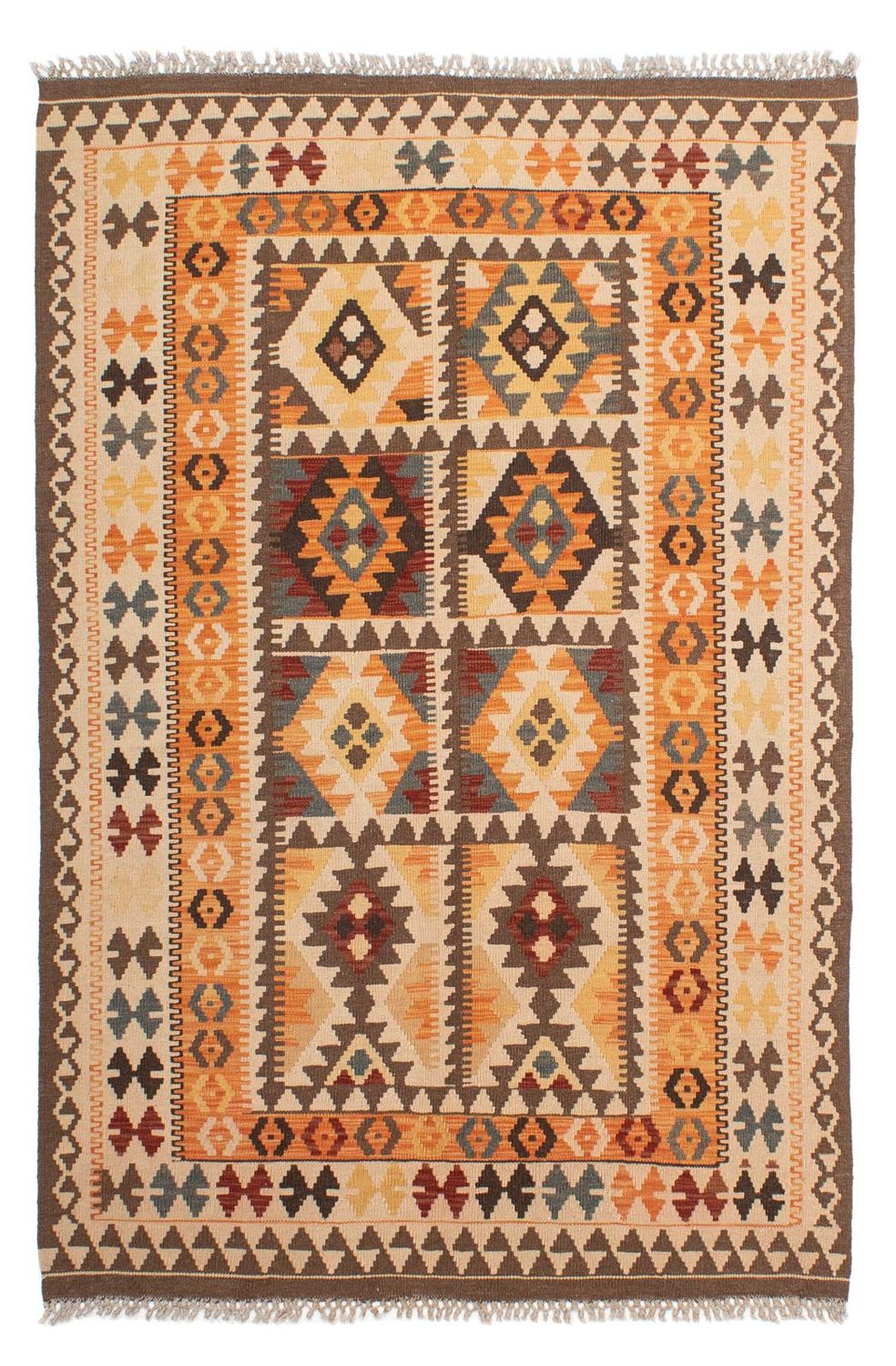 Alfombra Kelim - Splash - 201 x 143 cm - multicolor