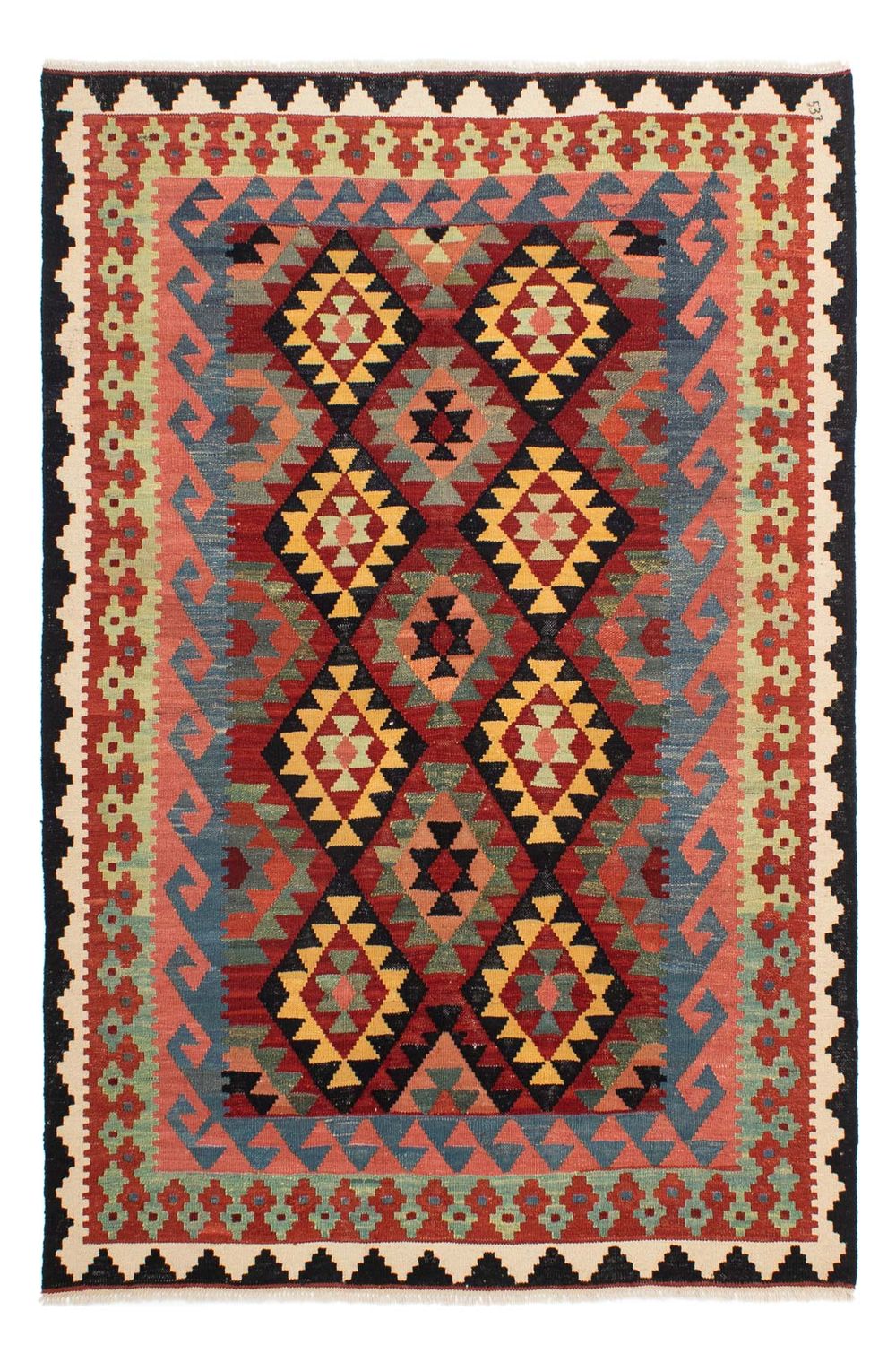 Alfombra Kelim - Splash - 214 x 153 cm - multicolor