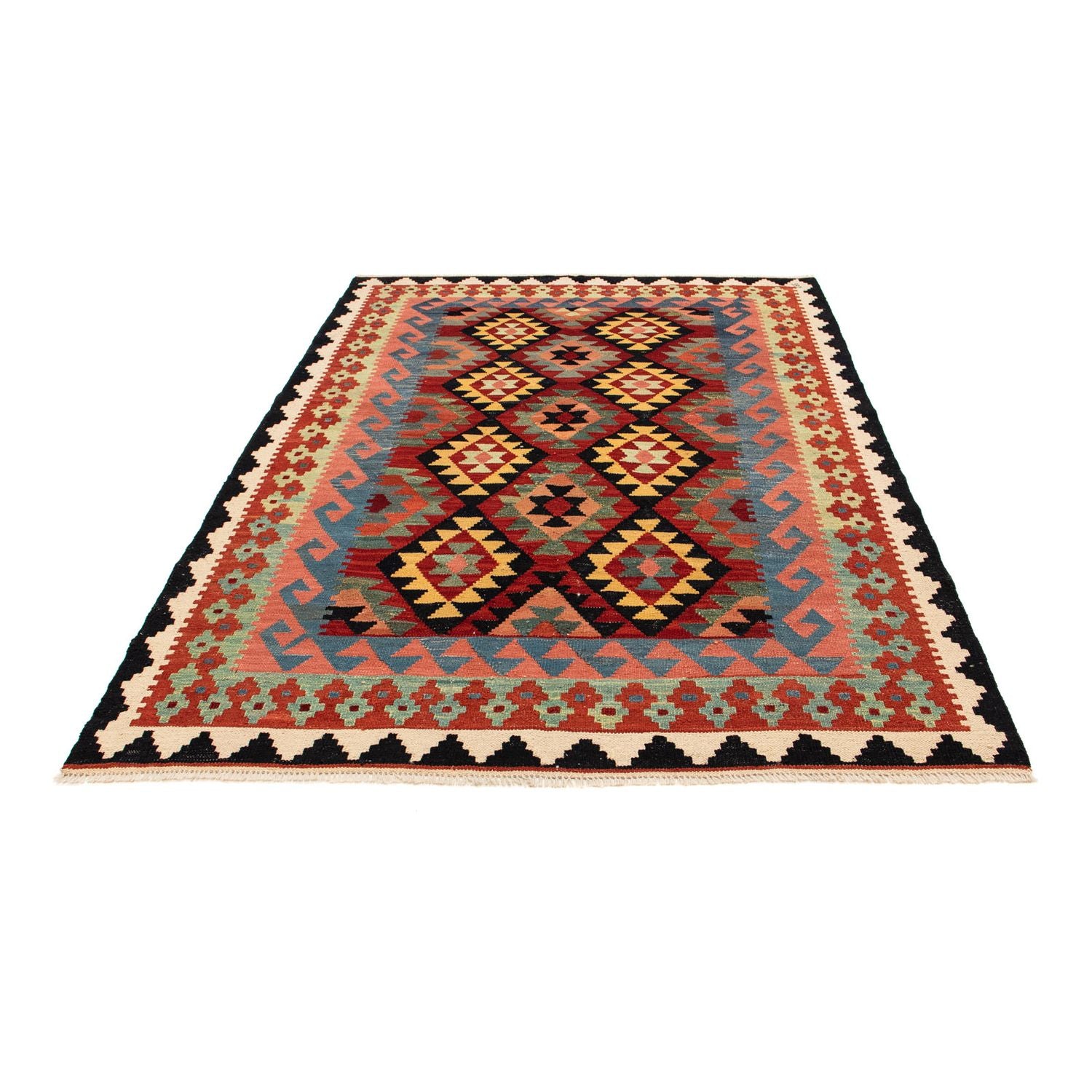 Alfombra Kelim - Splash - 214 x 153 cm - multicolor