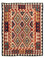 Alfombra Kelim - Splash - 189 x 157 cm - multicolor