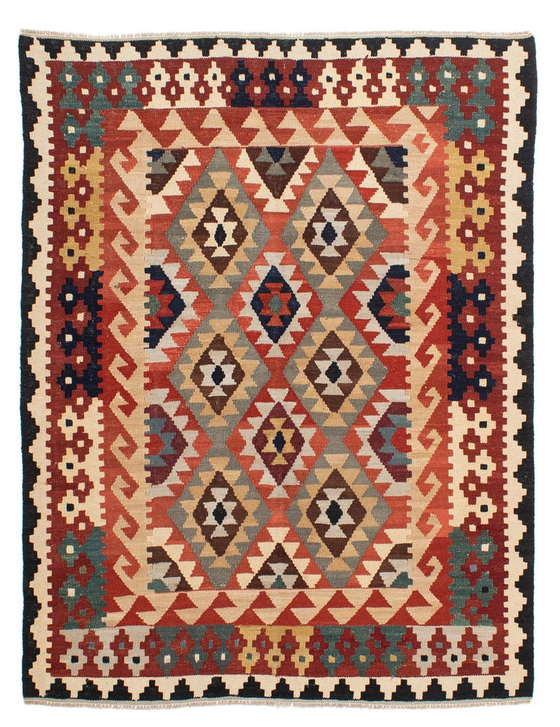 Alfombra Kelim - Splash - 189 x 157 cm - multicolor