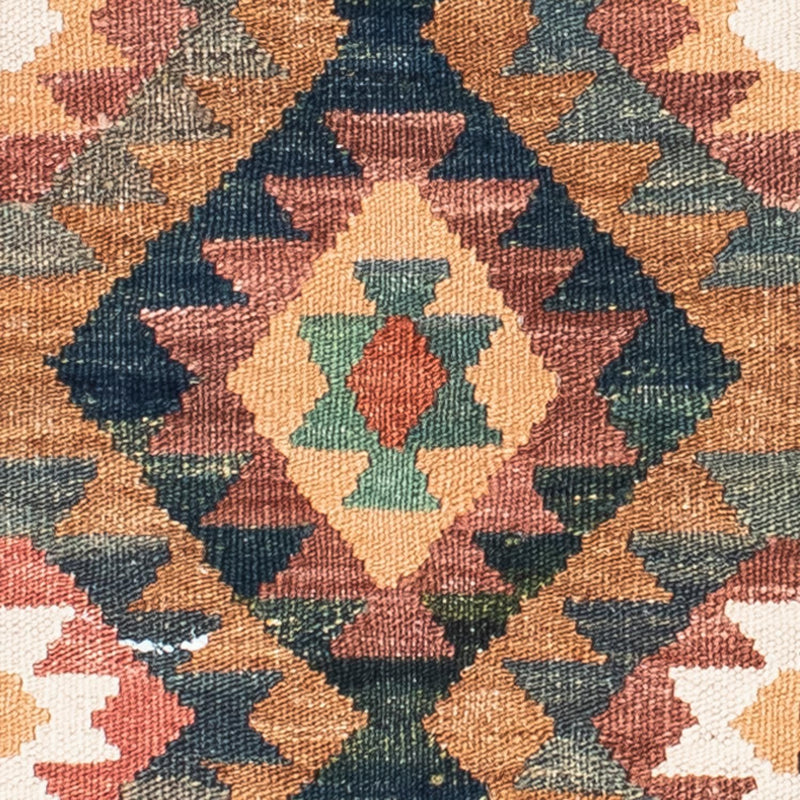 Alfombra de pasillo Alfombra Kelim - Oriental - 200 x 101 cm - marrón claro