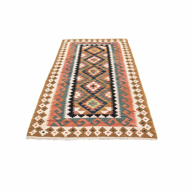 Alfombra de pasillo Alfombra Kelim - Oriental - 200 x 101 cm - marrón claro
