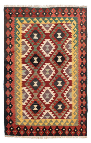 Alfombra Kelim - Splash - 194 x 126 cm - multicolor