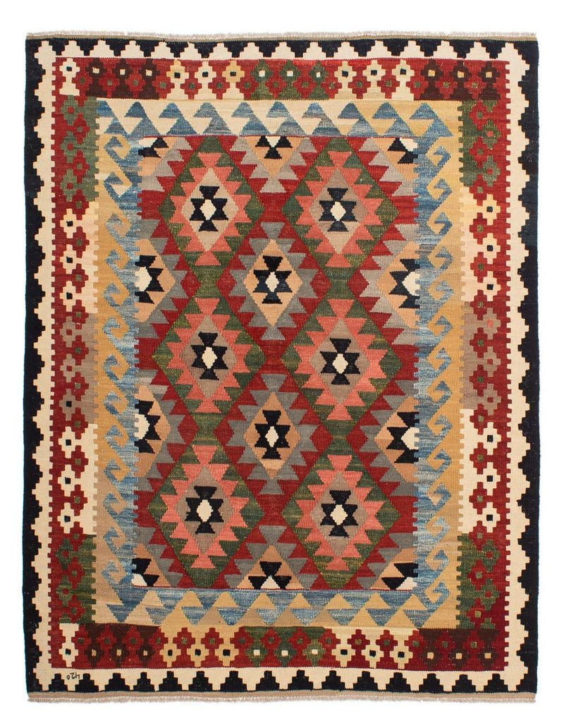 Alfombra Kelim - Splash - 201 x 162 cm - multicolor