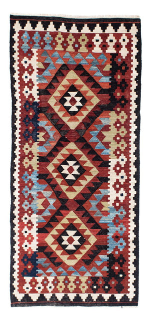 Alfombra de pasillo Alfombra Kelim - Oriental - 222 x 100 cm - multicolor