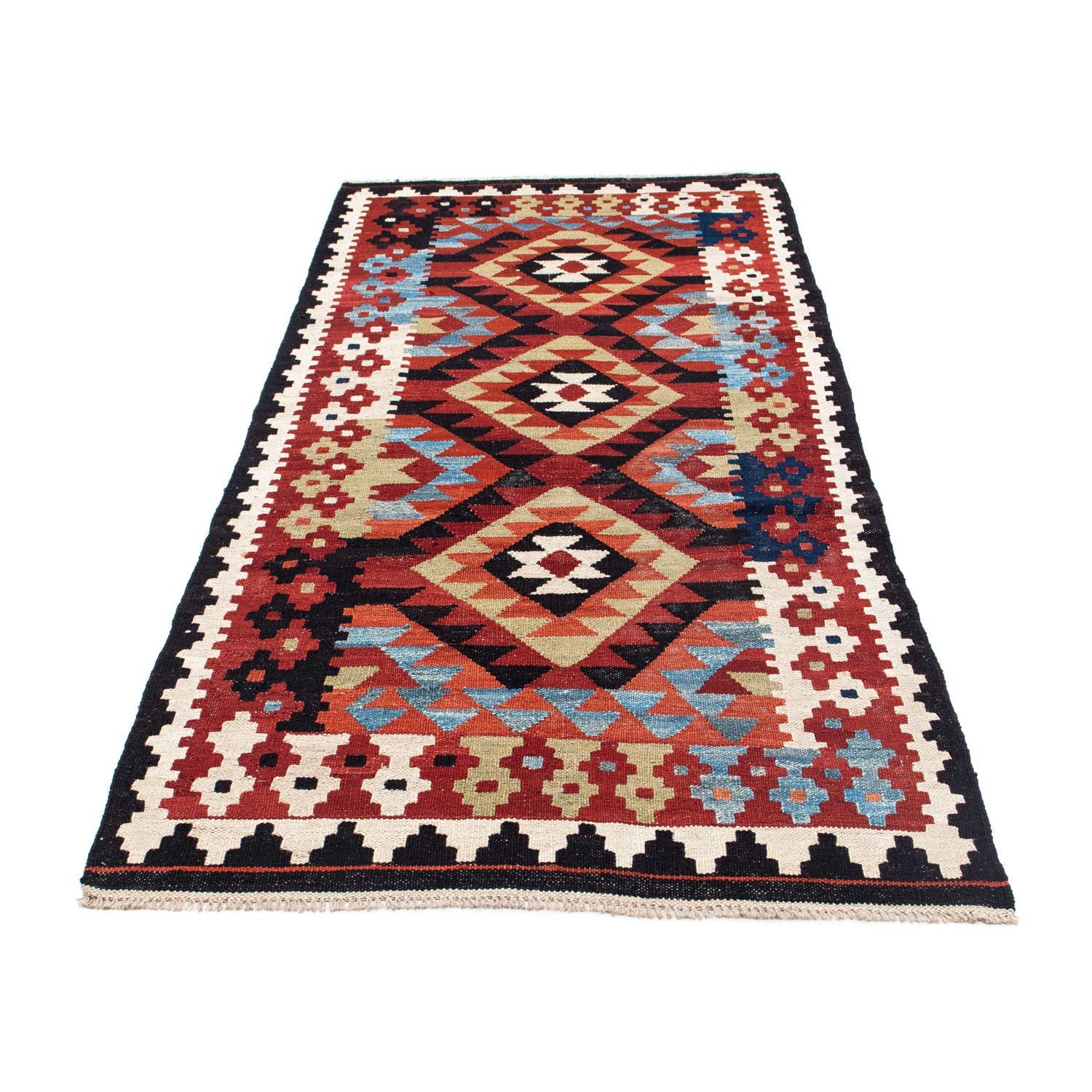 Alfombra de pasillo Alfombra Kelim - Oriental - 222 x 100 cm - multicolor