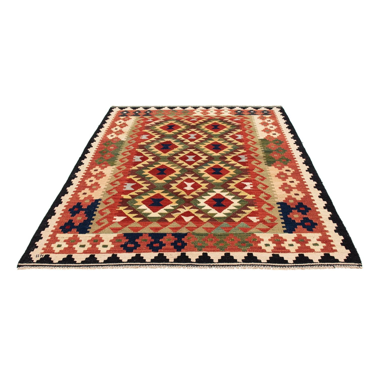 Alfombra Kelim - Splash - 176 x 155 cm - multicolor