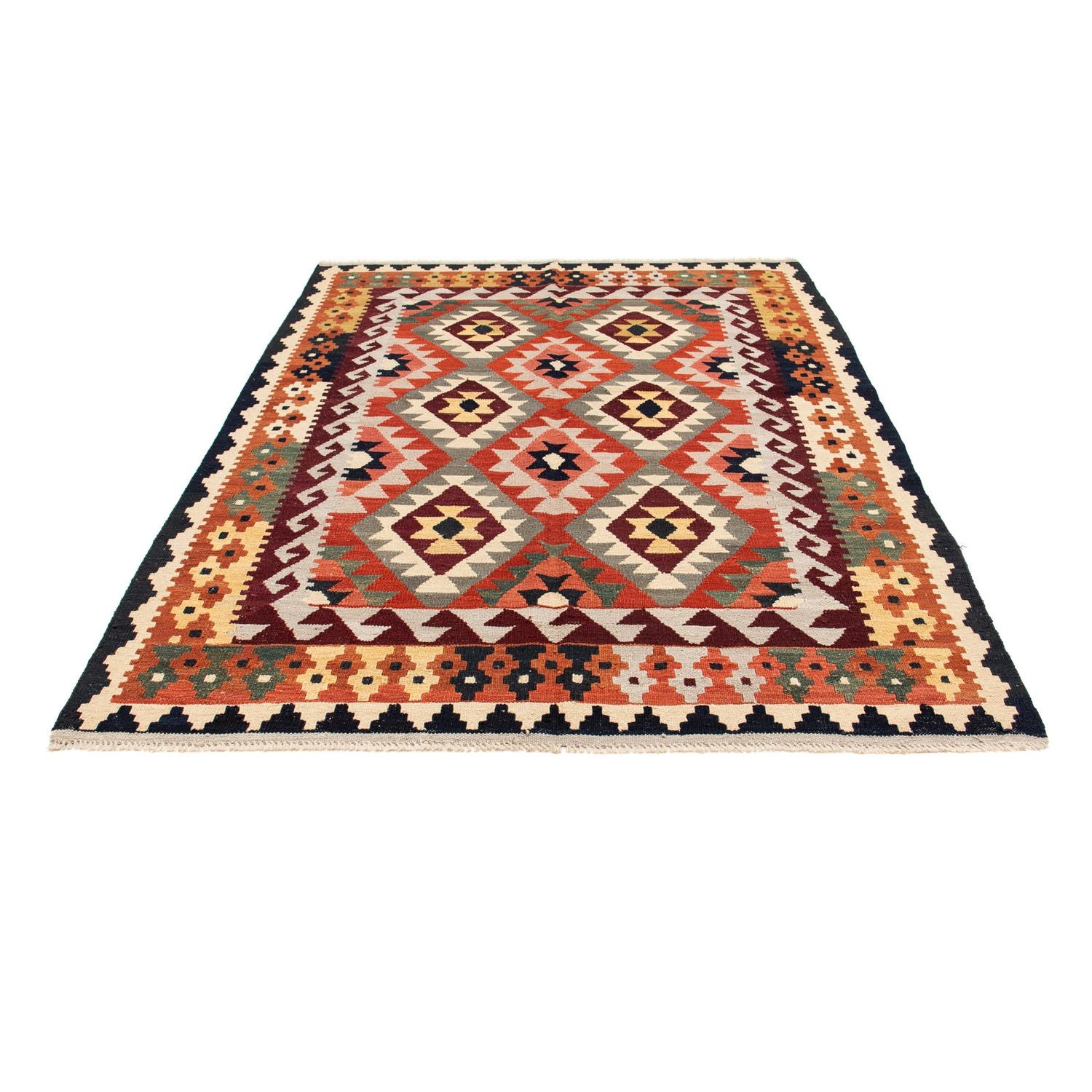 Alfombra Kelim - Splash - 207 x 163 cm - multicolor