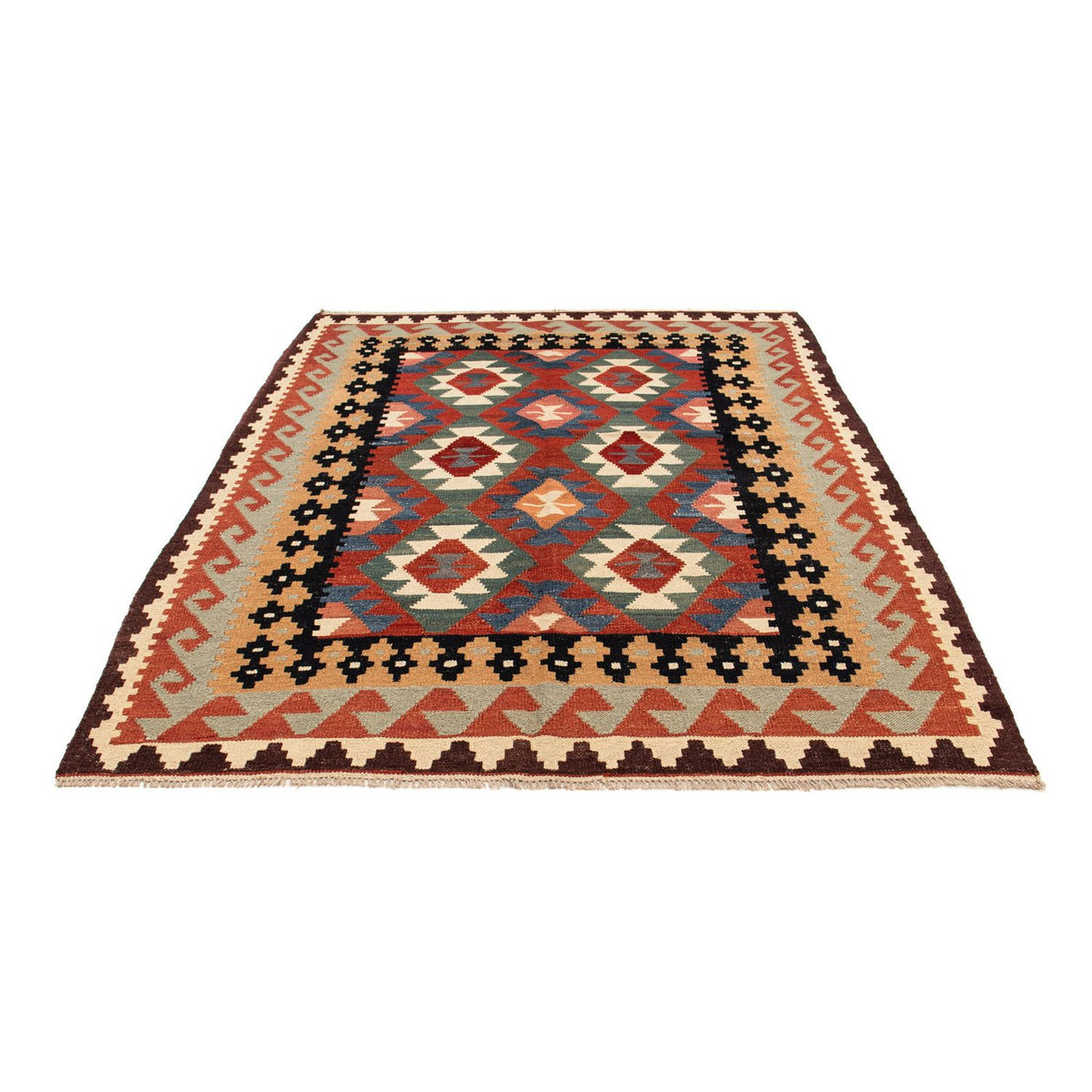 Alfombra Kelim - Splash - 207 x 155 cm - multicolor