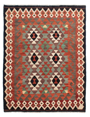 Alfombra Kelim - Splash - 196 x 149 cm - multicolor
