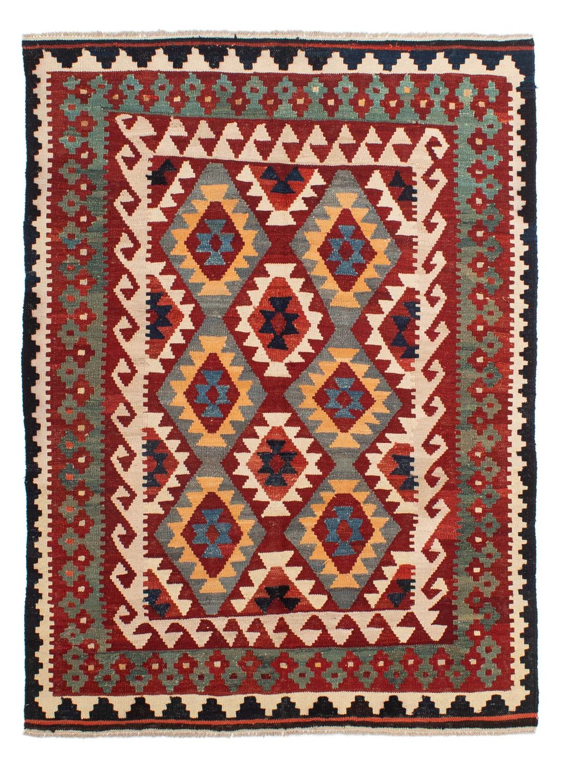 Alfombra Kelim - Splash - 203 x 147 cm - multicolor
